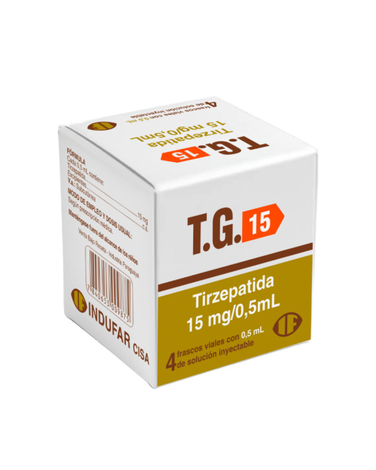 T.G. 15 Tirzepatida 15 mg – Frasco-Ampola 0,5 mL