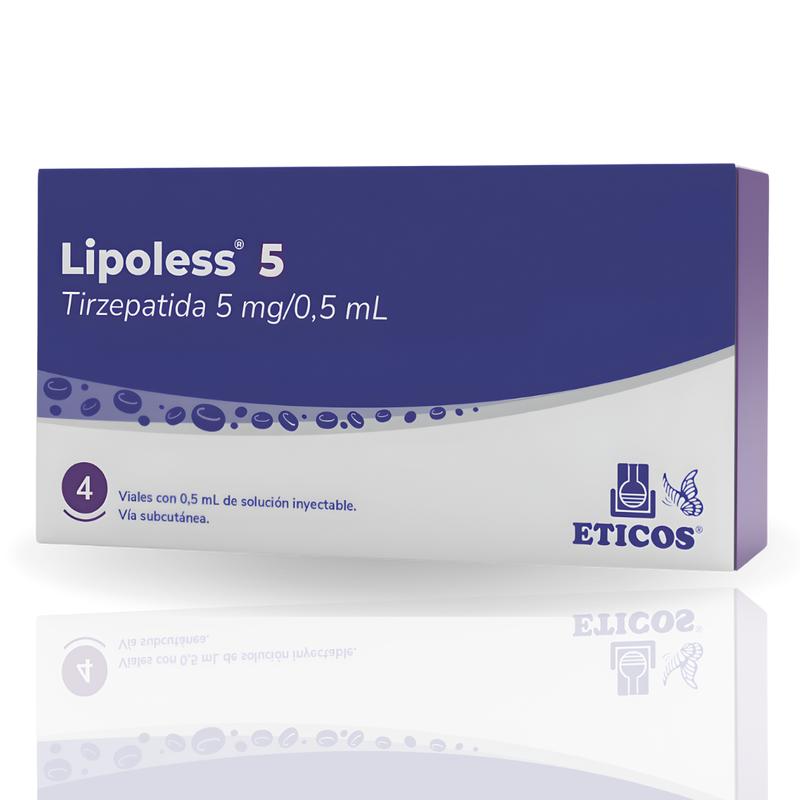 Lipoless® 5 – Tirzepatida 5 mg/0,5 mL (Caixa com 4 Frascos)